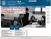 Tablet Screenshot of cla.unifi.it