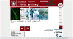Desktop Screenshot of biotecnologie.unifi.it