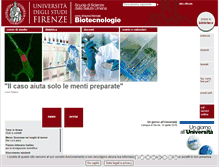 Tablet Screenshot of biotecnologie.unifi.it