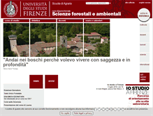 Tablet Screenshot of forestambiente.unifi.it